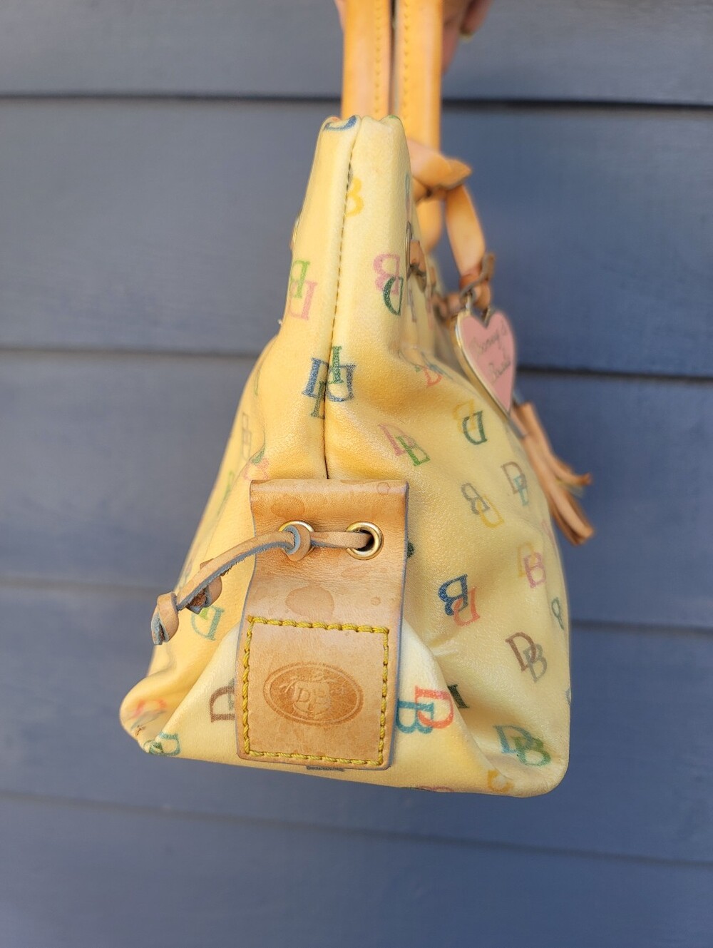 Dooney & Bourke Vintage Y2K Rainbow DB Satchel - Picture 12 of 16